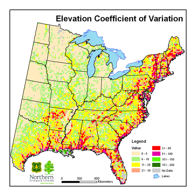 Elevation Cofficient of Variation