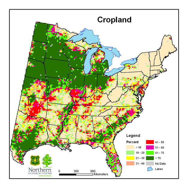 % Cropland