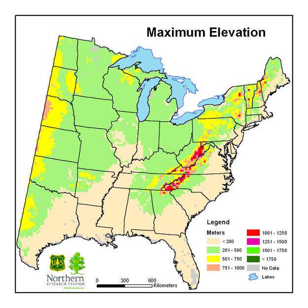 Maximum Elevation, m