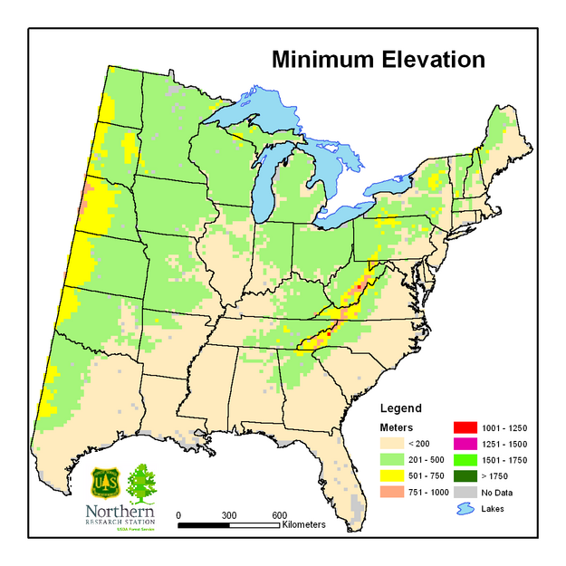 Minimum Elevation, m